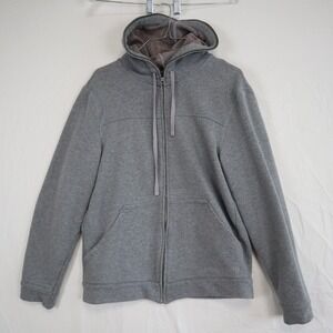 Armani Exchange Hoodie Womens Medium Full Zip Jacket Sweat Gray Long Sleeve